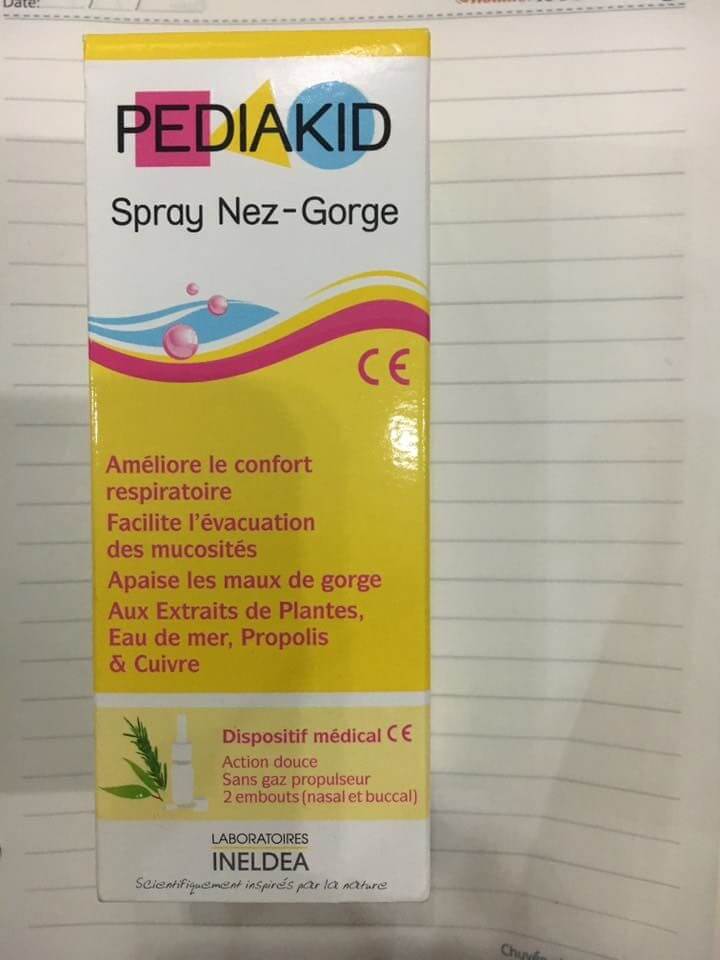 Xịt Mũi Họng Pediakid Pháp 20Ml