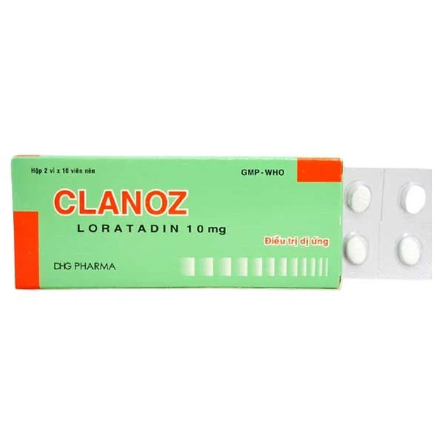 Thuốc Clanoz 10mg DHG điều trị viêm mũi dị ứng (2 vỉ x 10 viên)