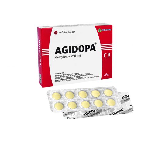 Agidopa 250mg (Hộp 2 vỉ x 10 viên)