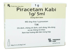 Piracetam kabi 1g/5ml hộp 2 vỉ x 6 ống 5ml