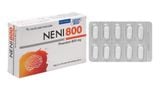 Neni 800 trị triệu chứng chóng mặt, nhức đầu, mê sảng nặng (3 vỉ x 10 viên)
