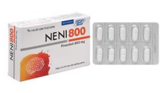Neni 800 trị triệu chứng chóng mặt, nhức đầu, mê sảng nặng (3 vỉ x 10 viên)