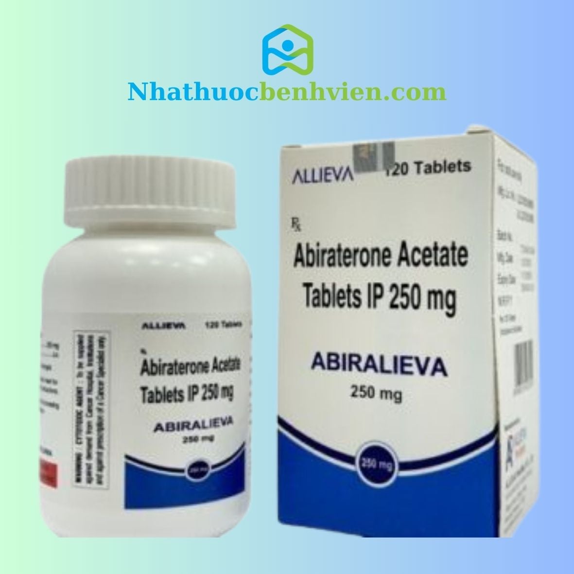 Abiralieva ( Abiraterone 250mg ) hộp 120 viên - Điều trị ung thư Tuyến Tiền Liệt