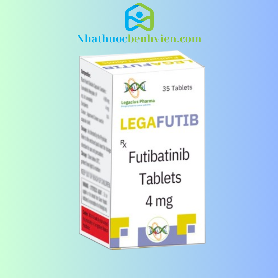 LegaFuti Futibatinib 4mg Legacius Pharma hộp 35 viên - Điều trị ung thư Đường Mật