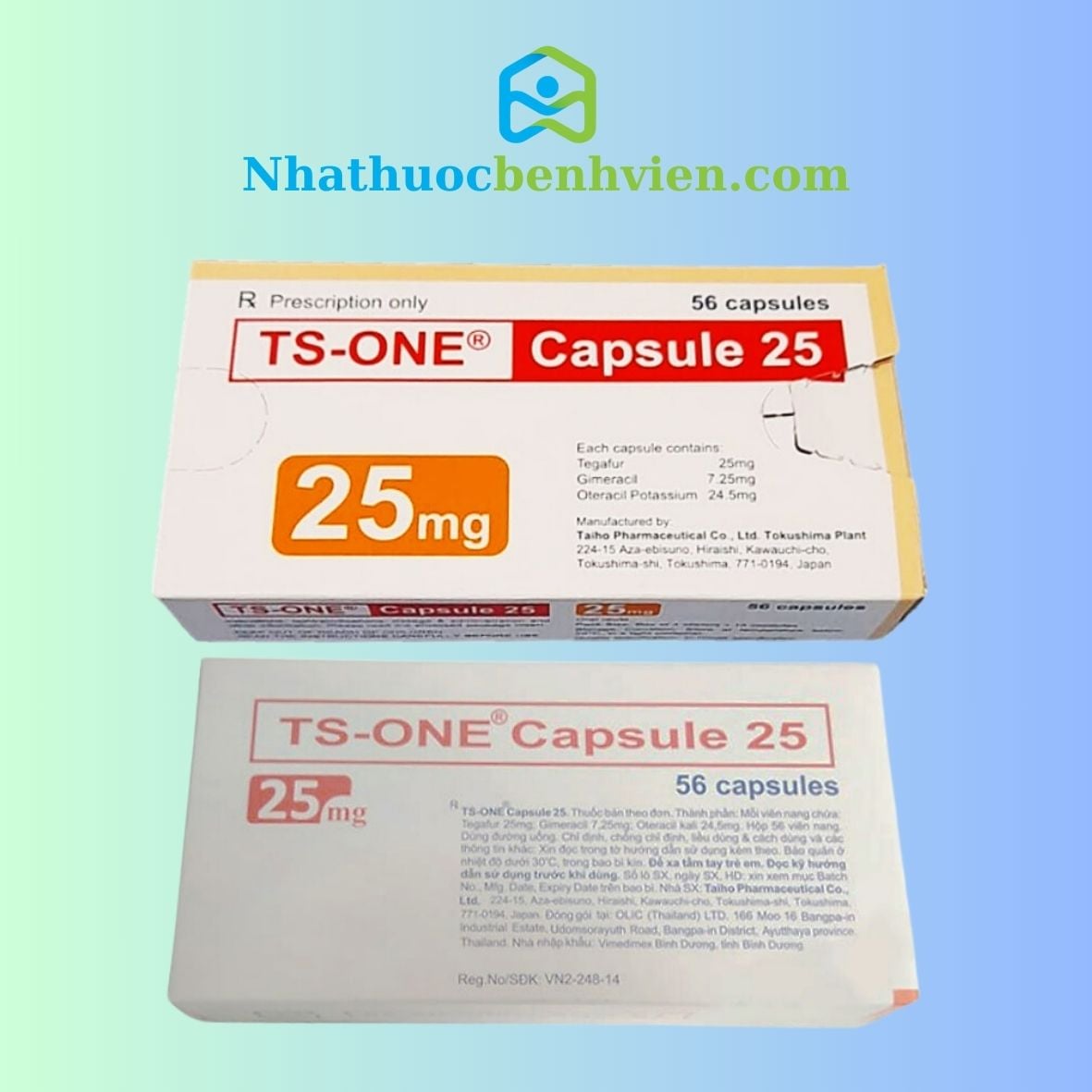 TS-One 25mg (hộp 4 vỉ x 14 viên) - Điều trị ung thư