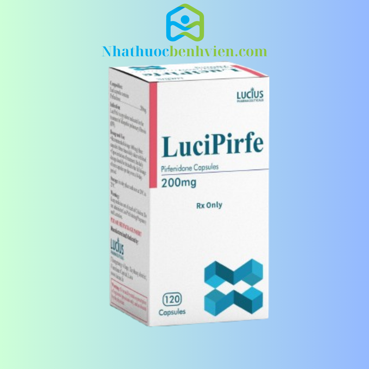 LuciPirfe Pirfenidone 200mg Lucius hộp 120 viên
