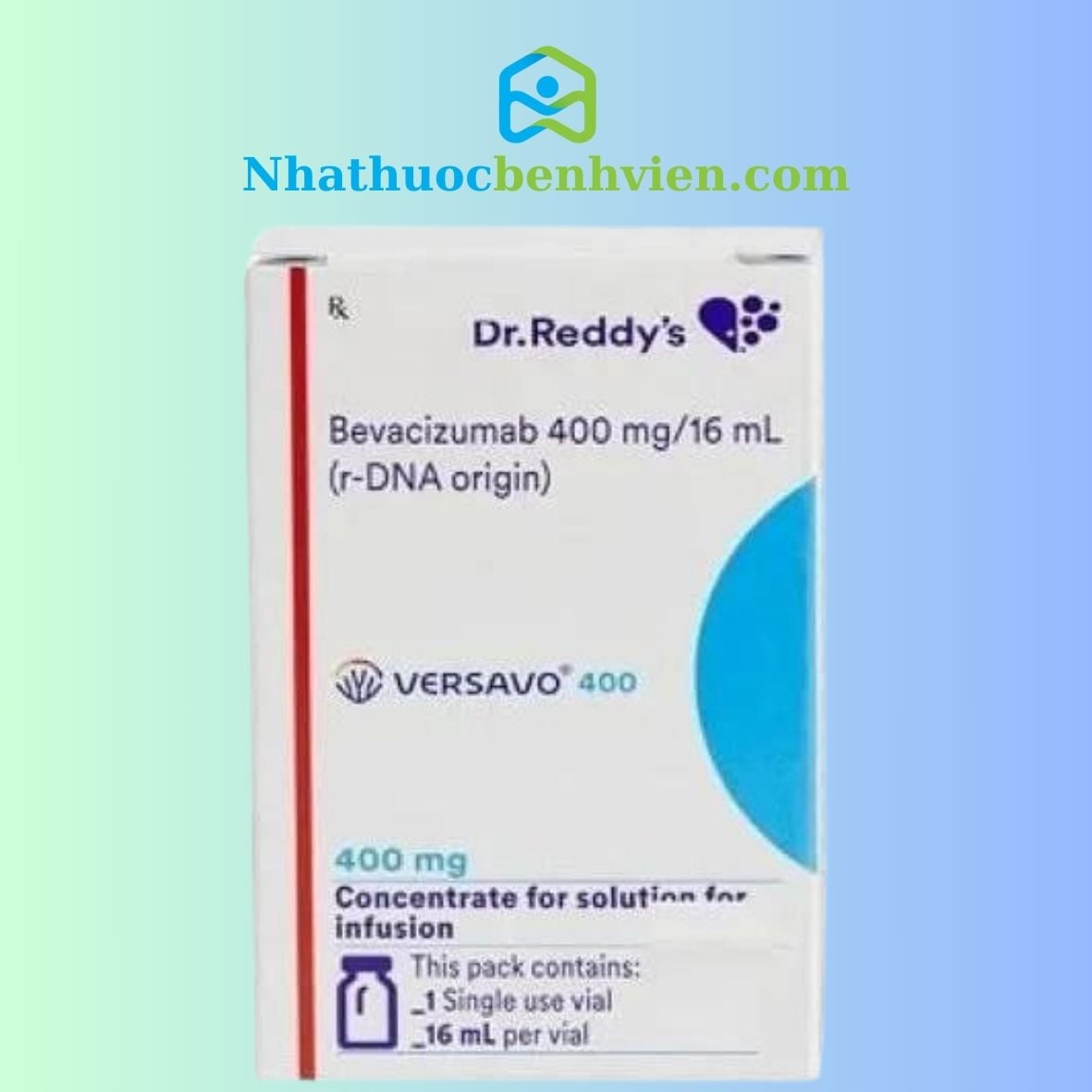 VERSAVO 400 Dr.Reddys ( BEVACIZUMAB 400MG/16ML ) - Thuốc miễn dịch điều trị ung thư