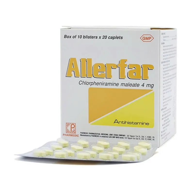 Allerfar Pharmedic H/200v - Thuốc Trị Viêm Mũi Dị Ứng, Mề Đay, Ngứa Mắt Chuyên Biệt | Pharmedic