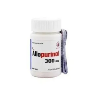 Allopurinol 300mg DMC Domesco Chai 100 viên - Thuốc Trị Gout, Tăng Acid Uric Máu, Sỏi Thận Uy Tín