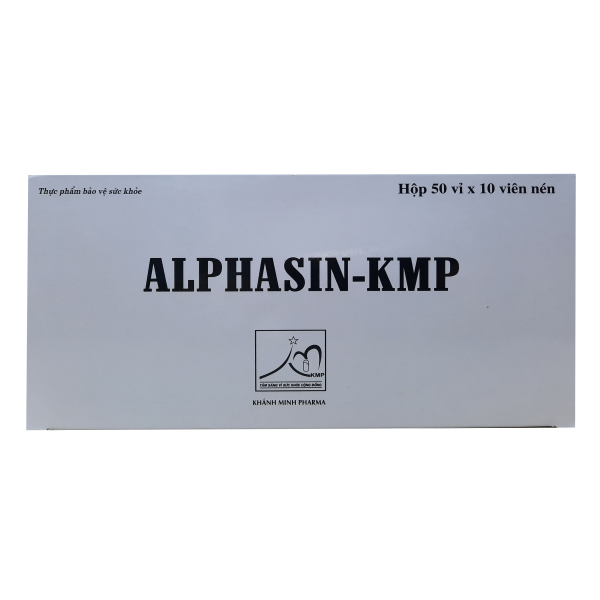 Alphasin Hỗ trợ giảm phù nề - Hộp 50 vỉ x 10 viên - Khánh Minh Pharma