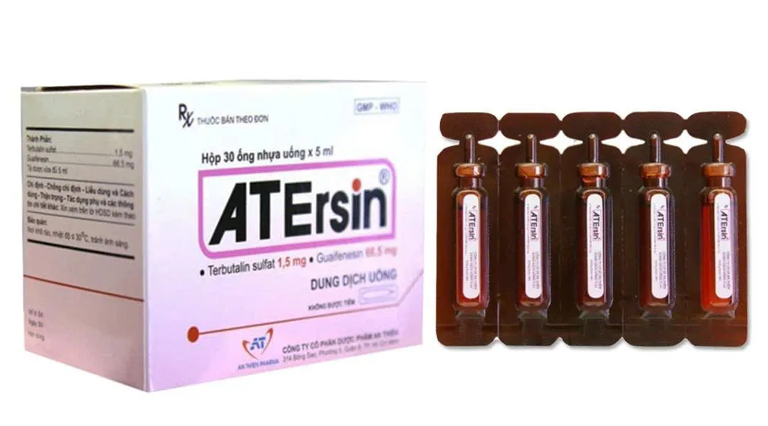 A.T Ersin 5ml (H/30o/5ml) - Thuốc long đờm, giảm ho dạng ống uống của Dược phẩm An Thiên