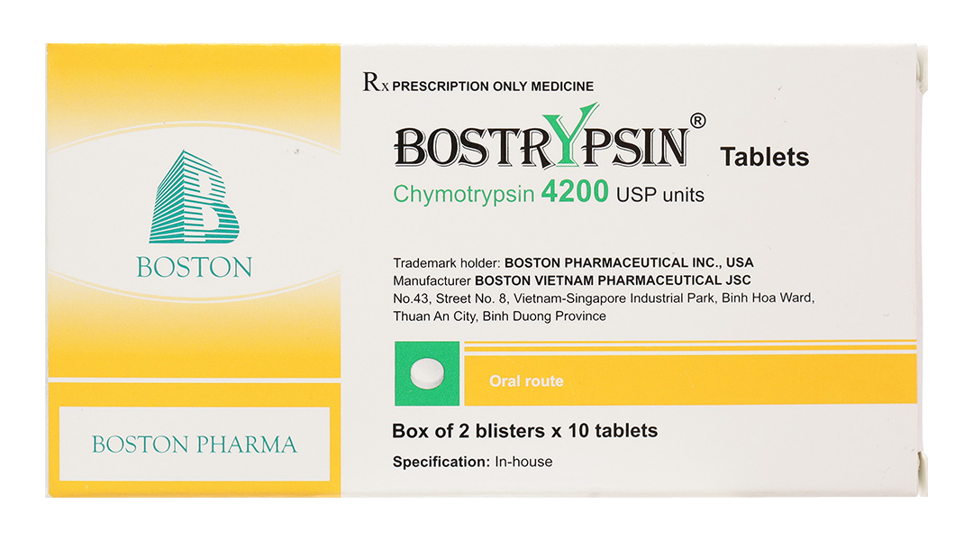 Bostrypsin giảm sưng viêm phù nề