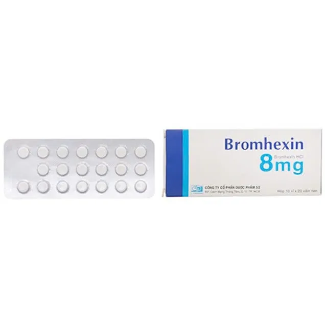 Bromhexin 8mg DP 3/2 (H/200v) – Viên nén hỗ trợ long đờm đường hô hấp