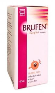 Brufen 100mg/5ml (Ibuprofen) - Hạ sốt ở trẻ em, giảm đau - Hộp 1 lọ 60ml
