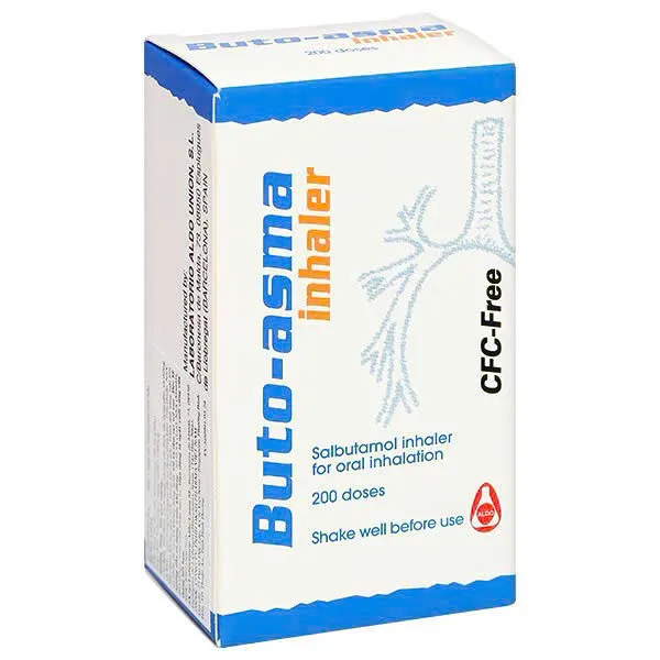 Buto-asma Inhaler 100mcg – Xịt hít điều trị hen suyễn, co thắt phế quản hiệu quả