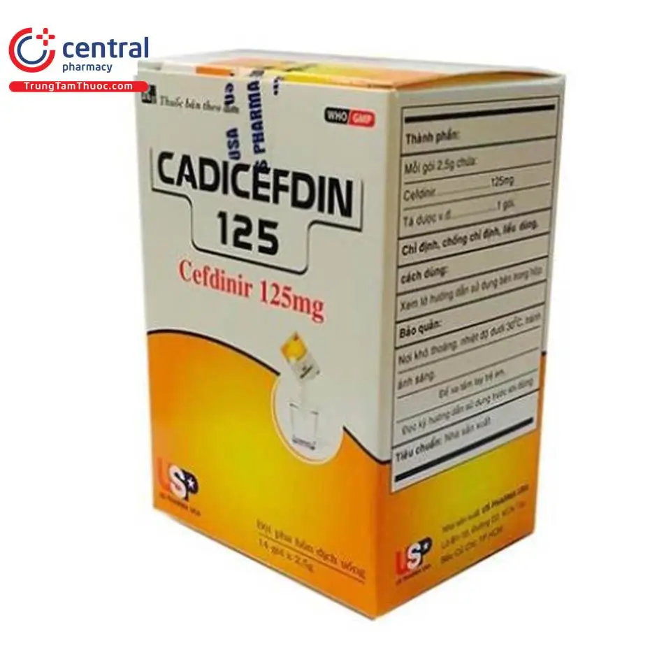 Cadicefdin 125 trị nhiễm khuẩn