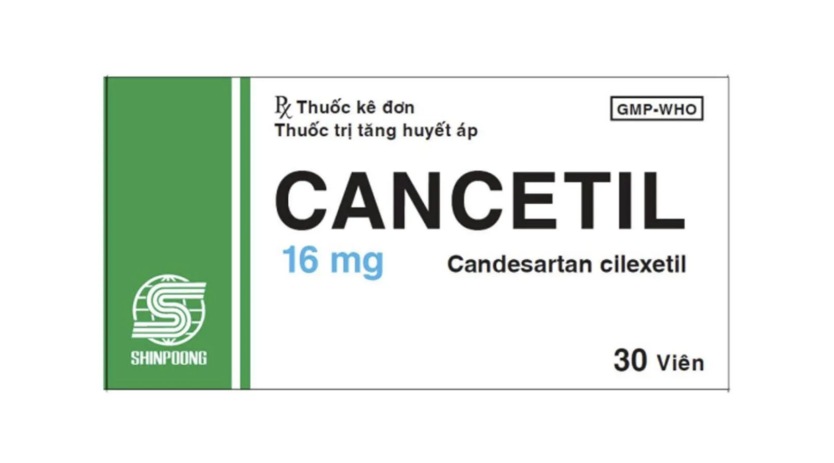 Cancetil 16mg Shinpoong (H/30v) – Thuốc điều trị tăng huyết áp hiệu quả