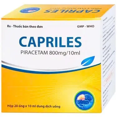 Capriles 800 Hà Tây (H/20 ống/10ml)  – Thuốc Piracetam 800mg/10ml (thuốc kê đơn)