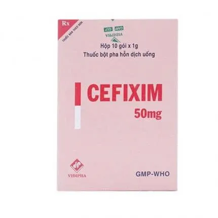 Cefixim 50mg Vidi (H/10g) – Kháng sinh Cephalosporin thế hệ 3, điều trị nhiễm khuẩn nhanh hiệu quả