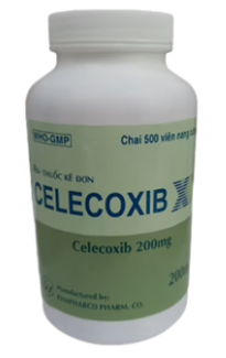 Celecoxib 200mg Khapharco - điều trị các triệu chứng thoái hóa khớp (Chai/500 Viên Nang)