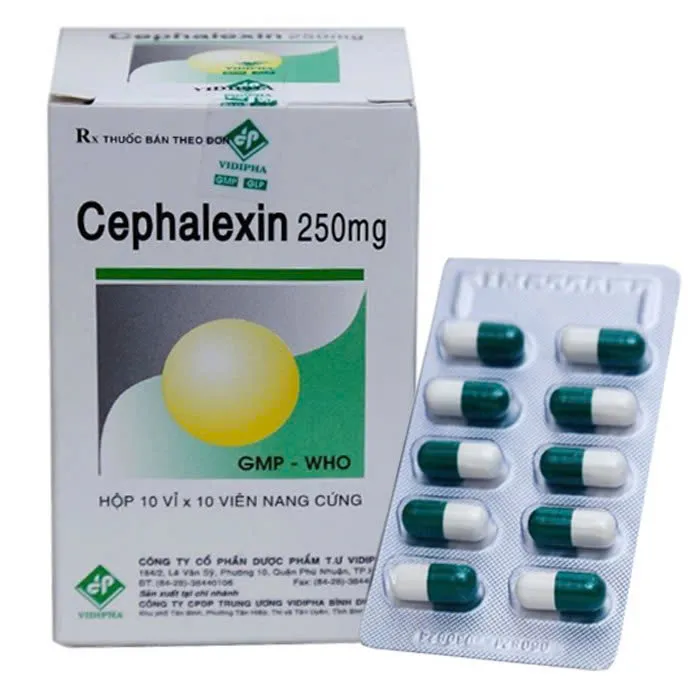 Cephalexin 250 mg Vidi (H/100 viên) – Kháng sinh điều trị nhiễm khuẩn hiệu quả