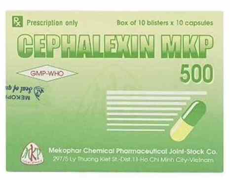 Cephalexin 500mg Mekophar (H/100v)