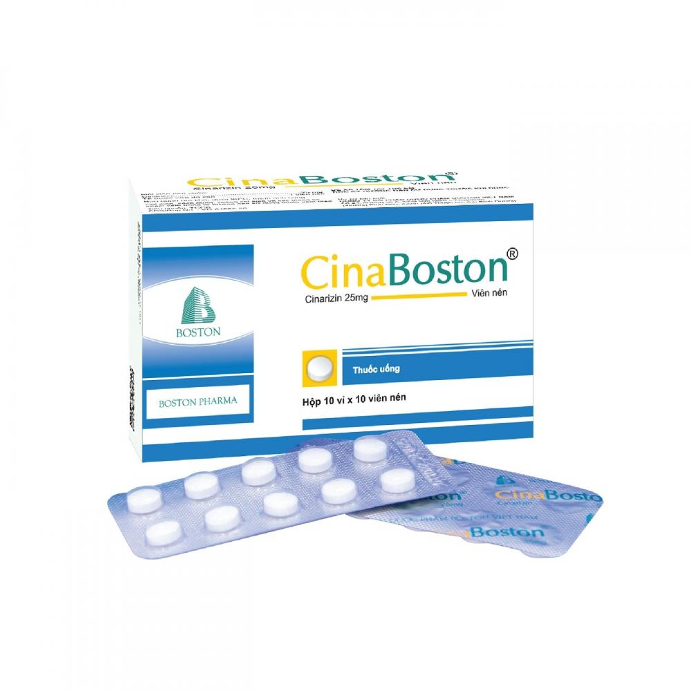 Cinaboston giúp giảm chóng mặt
