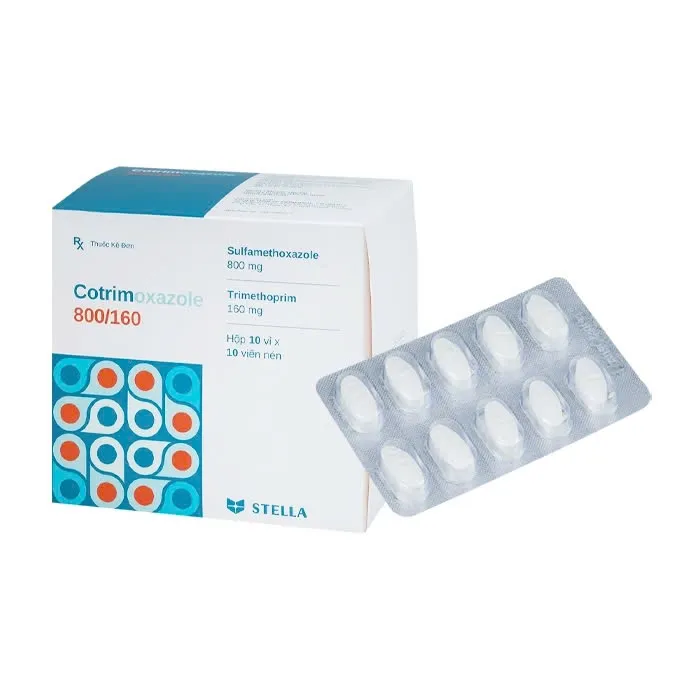 Cotrimoxazole 800/160mg Stella (H/100v) – Kháng sinh phổ rộng, hiệu quả điều trị nhiễm khuẩn