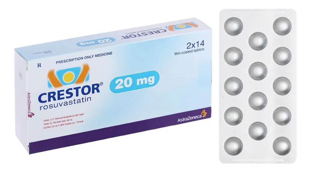 Crestor 20mg Astrazeneca (H/28v) – Giảm cholesterol, bảo vệ tim mạch hiệu quả