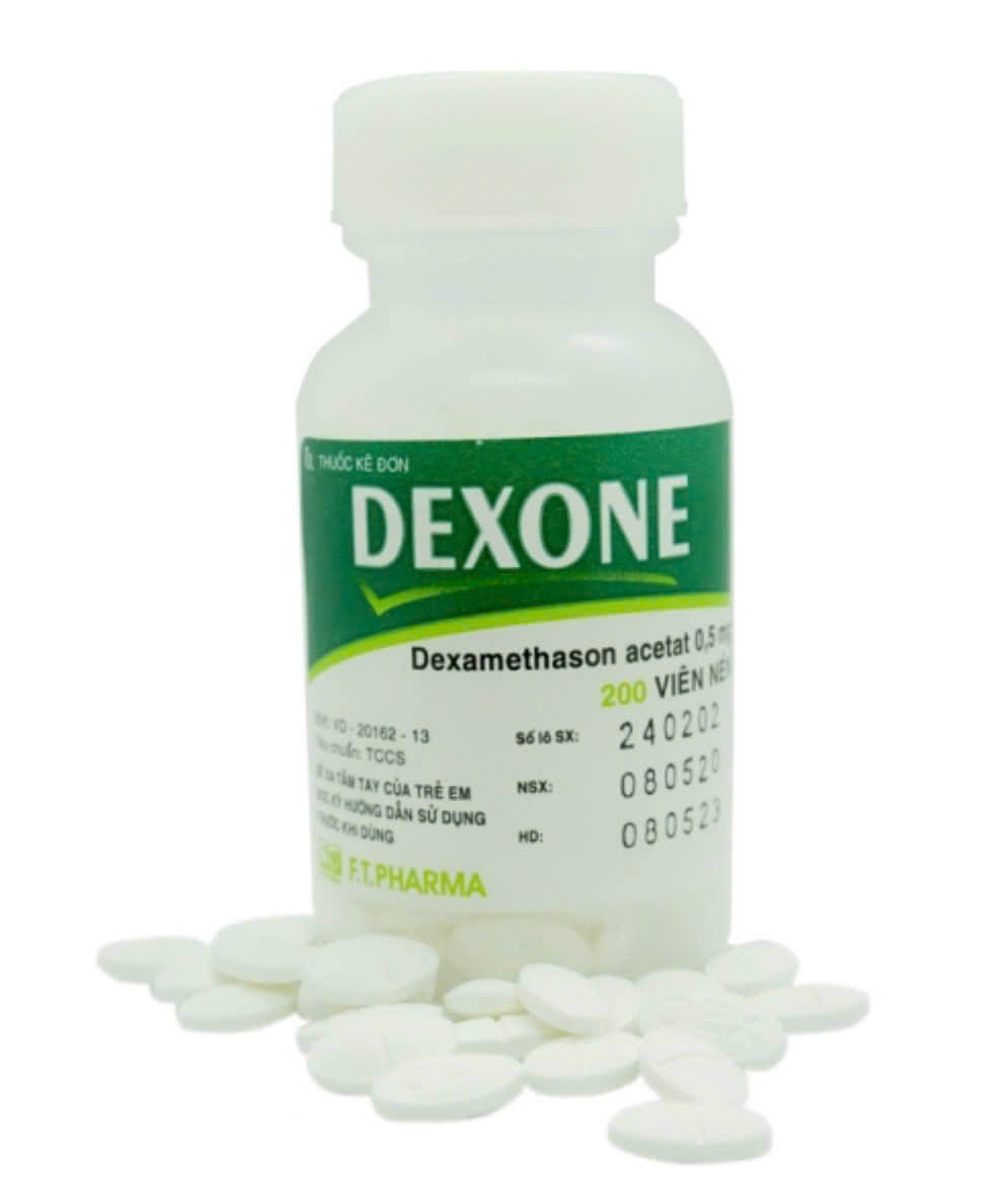 Dexone 0.5mg điều trị dị ứng, thấp khớp cấp, chống viêm