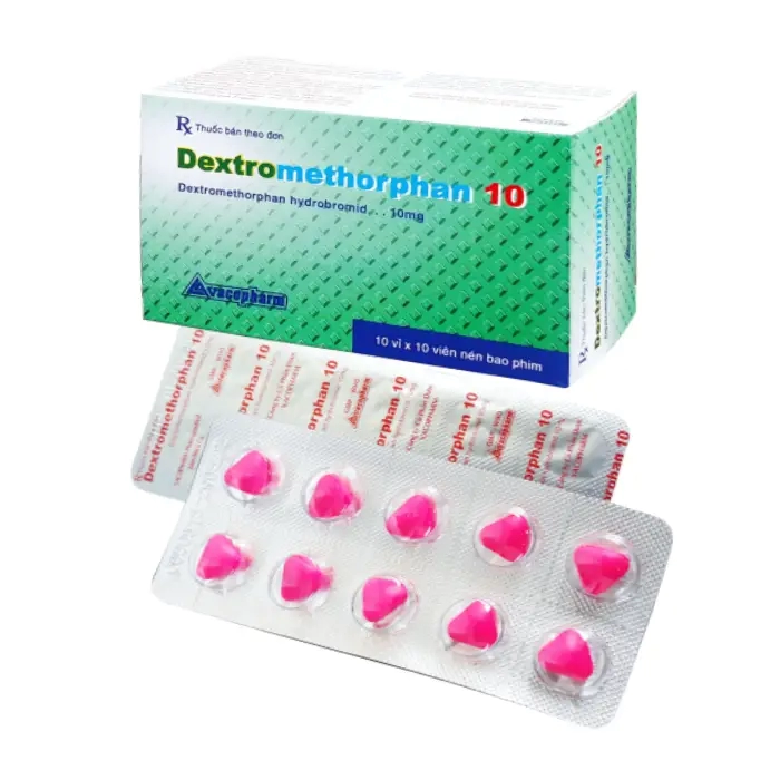Dextromethorphan 10 Vacopharm (Hộp 10 vỉ x 10 viên) - Thuốc trị ho