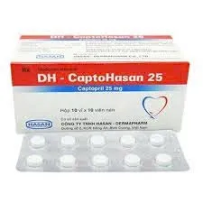 DH-Captopril 25 Hasan (H/100v)  – Giảm huyết áp, bảo vệ tim mạch hiệu quả