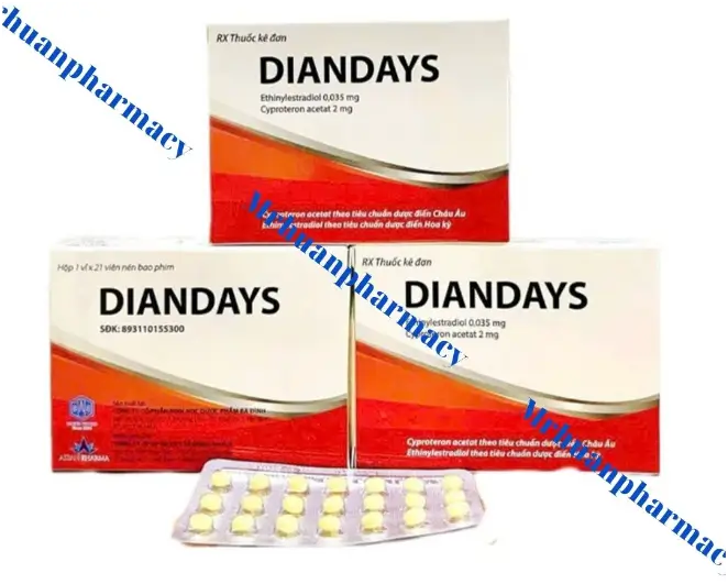 Diandays (Hộp 1 vỉ x 21 viên) – Thuốc tránh thai hằng ngày, điều trị mụn trứng cá