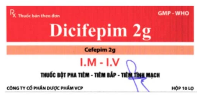 Dicifepim 2g VCP - Điều trị chứng sốt giảm bạch cầu
