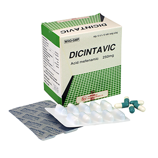 Dicintavic Thuốc giảm đau hiệu quả - Hộp 10 vỉ x 10 viên nang cứng - KhaPharco Pharm