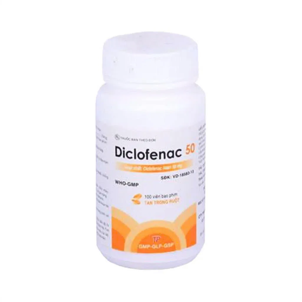 Diclofenac 50mg Thành Nam (C/100v) – Giảm đau kháng viêm hiệu quả, sử dụng linh hoạt