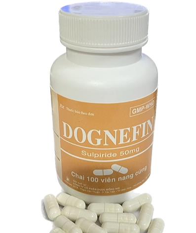 Dognefin 50mg Điều trị các triệu chứng lo âu, rối loạn hành vi nặng- Chai 100 viên nang -DonaiPharm