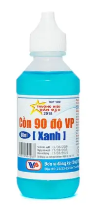 Dung dịch cồn 90 độ VP (xanh) sát khuẩn bề mặt ( chai 60ml)