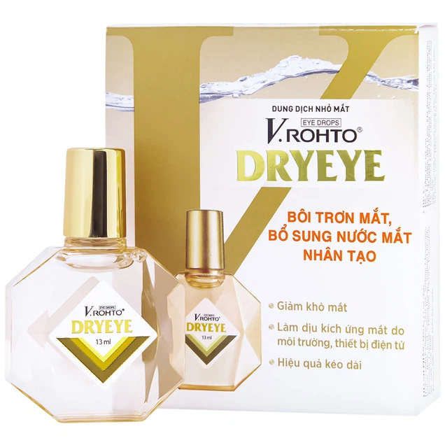 Dung dịch nhỏ mắt V.Rohto Dryeye bôi trơn mắt, bổ sung nước mắt nhân tạo (13ml)