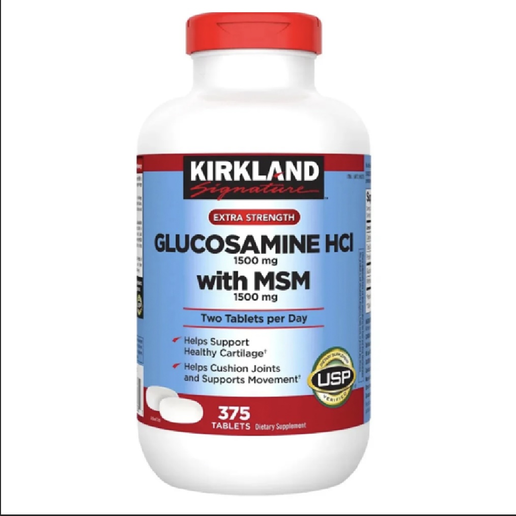 Glucosamine HCL 1500mg &amp; MSM 1500mg Kirkland của Mỹ hỗ trợ sức khoẻ xương khớp
