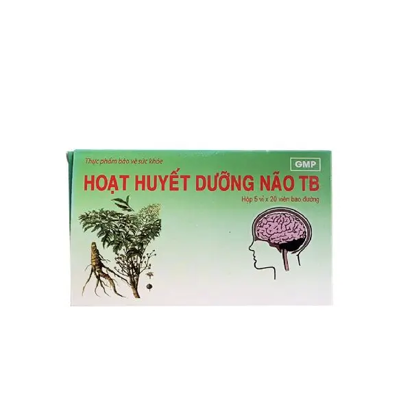 Hoạt Huyết Dưỡng Não TB - Hỗ trợ tăng cường tuần hoàn não (hộp 5 vỉ x 20 viên)