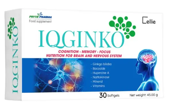 IQGinko (Hộp 30 viên) - Hỗ trợ tăng tuần hoàn máu não