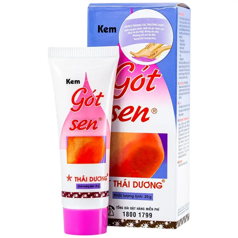 Kem bôi Gót Sen Thái Dương giúp làm giảm tình trạng nứt gót chân, dưỡng ẩm, làm lành vết nứt, ngừa khô rát (20g)