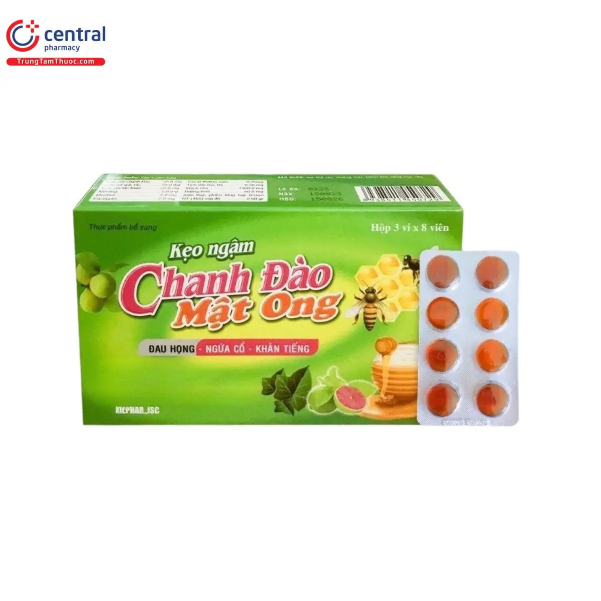 Kẹo ngậm Chanh Đào Mật Ong Mephar
