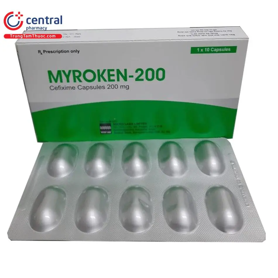 Myroken-200 điều trị viêm phế quản, viêm họng, viêm tai