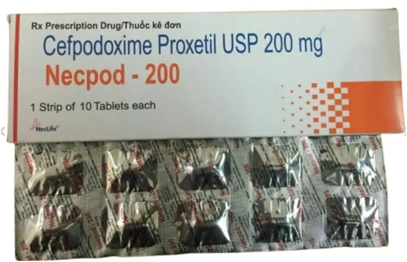 Necpod - 200 Điều trị các bệnh nhiễm khuẩn nhạy cảm với thuốc