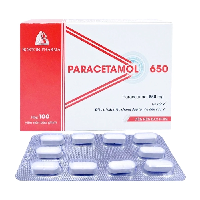 Paracetamol 650 giúp giảm đau và hạ sốt mạnh mẽ