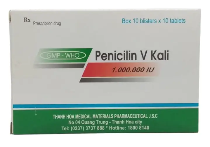 Penicilin V Kali 1.000.000 IU Thephaco phòng và điều trị nhiễm khuẩn
