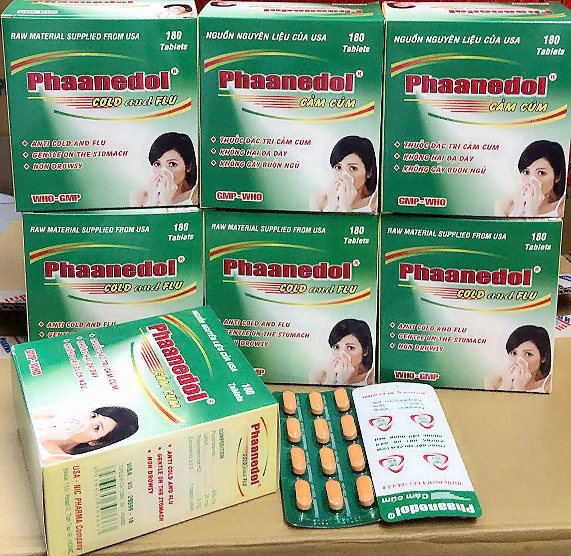 Phaanedol Cảm Cúm – Giảm nhanh triệu chứng cảm cúm, sốt, đau đầu, nghẹt mũi
