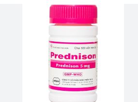 Prednison 5mg hồng (C/500v nén) điều trị viêm khớp dạng thấp
